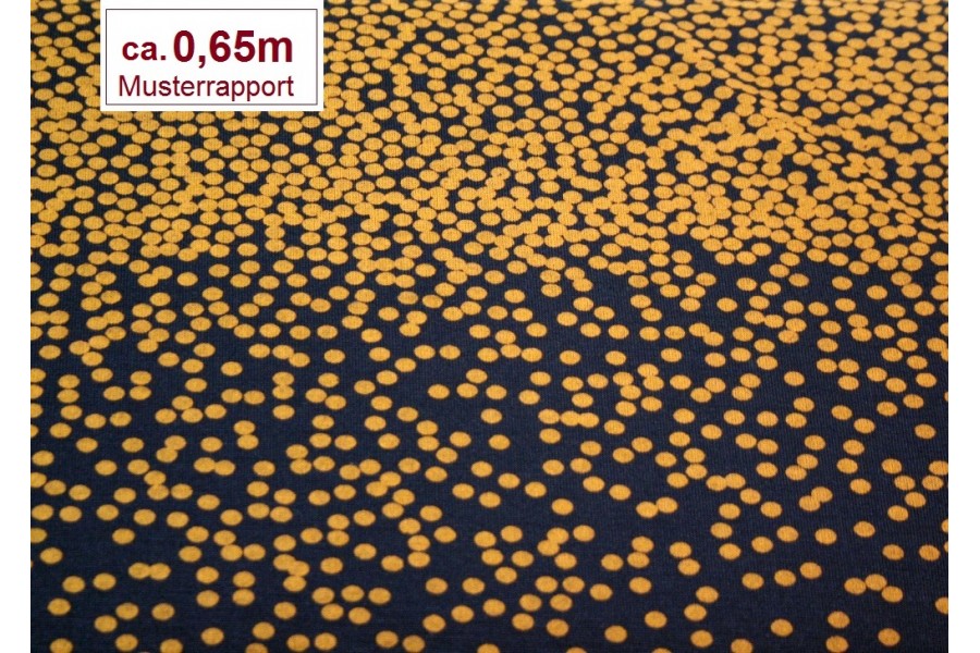 ca 0,65m Modal-Musterrapport " Goldregen " Lillestoff   (Grundpreis € 24,62/m)